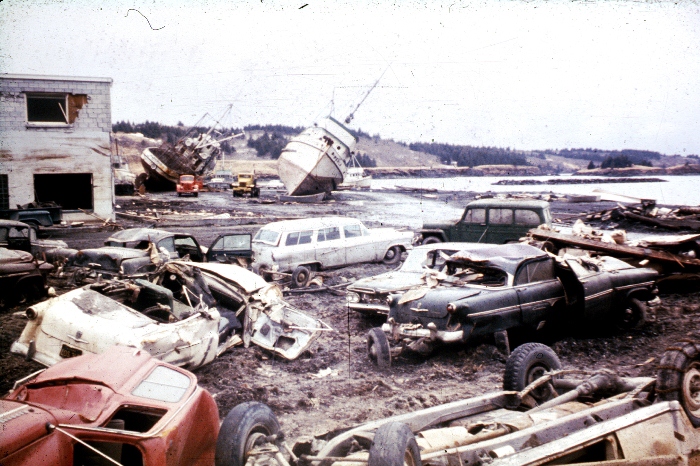 Alaska Earthquake 1964 Kodiak Tsunami Damage